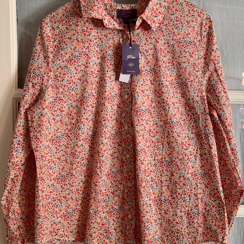 NWT JCrew Liberty of London Floral Button down shirt